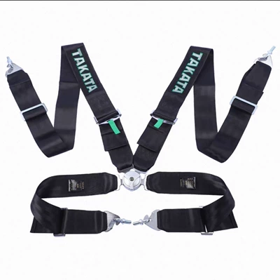 Car seat belt seatbelt for car - black-four-point-harness