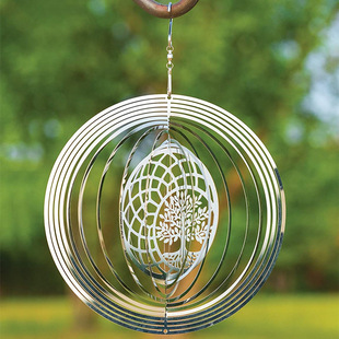 Creative Metal 3D wind chimes suncatcher cross-border supply DIY garden decoration life tree series pendant