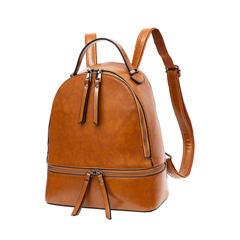 Bolso de mujer 2024 Nuevo bolso de mujer de cuero genuino bolso de mensajero de moda Mochila De todo fósforo bolsa de mensajero de moda casual mochila