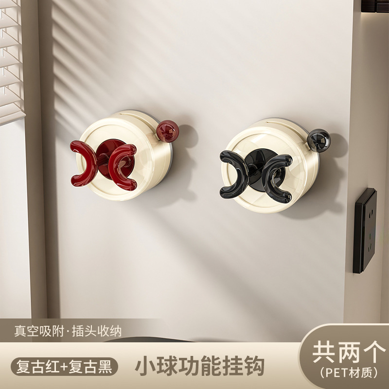 Rojo retro negro retro (2 piezas)