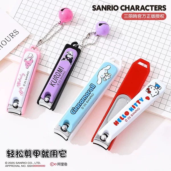 Sanrio Genuine Authorized Bell Nail Clippers Cute Girly Nail Clippers Manicure Without Splashing