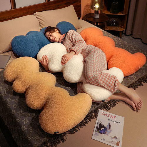 Cute cloud pillow long pillow girls sleeping leg pillow bedroom bedside cushion large back bed pillow