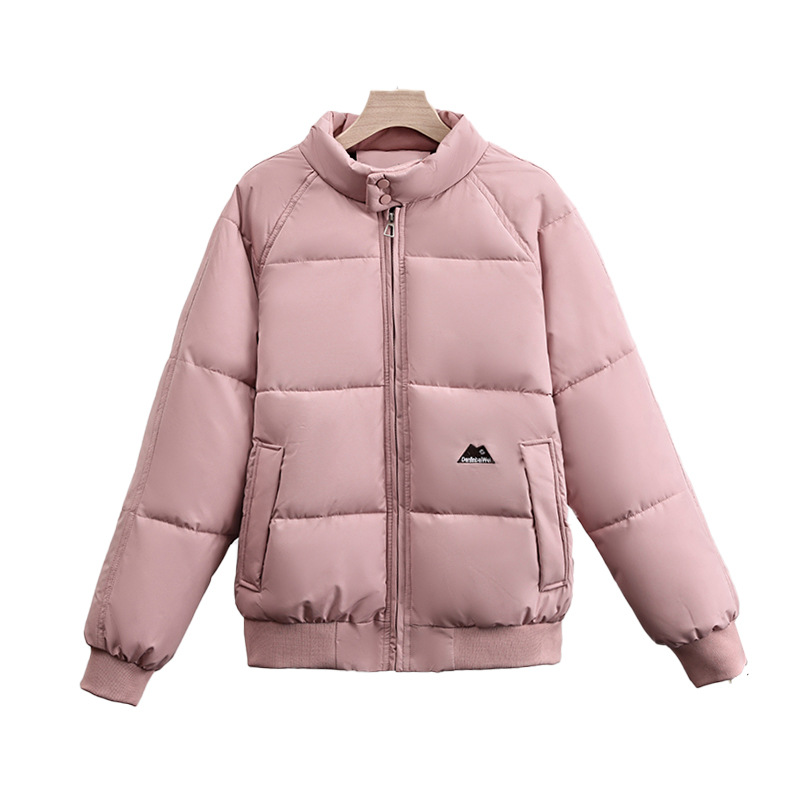 Nuevo estilo de invierno coreano suelto de cuello de pie ropa de pan pareja engrosada de algodón chaqueta de algodón chaqueta de moda para hombres y mujeres