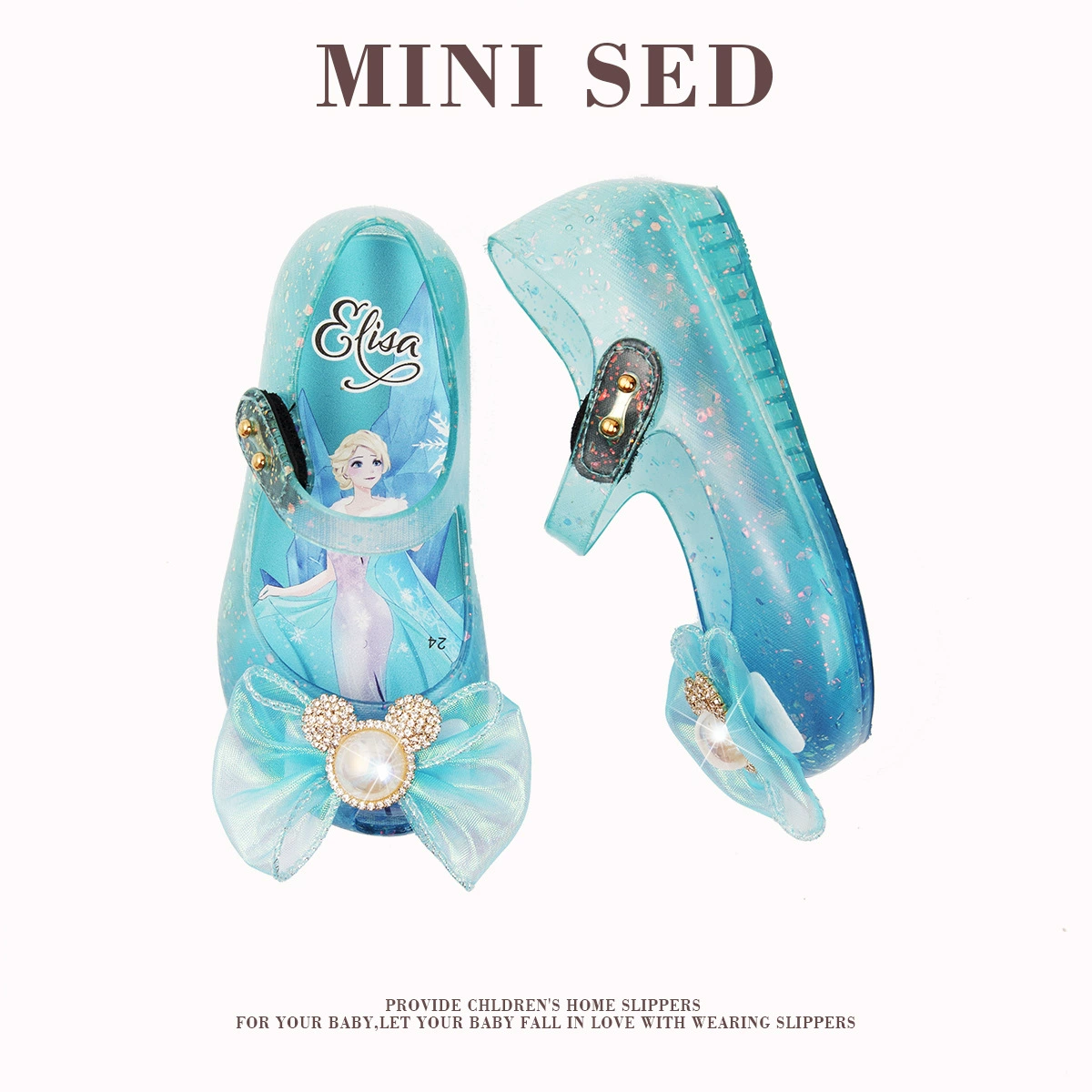 Трансграничная горячая летняя новая девушка принцесса сандалии детские желе обувь корейские детские сандалии сандалии хрустальные туфли на месте