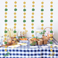 夏日主题龟背叶圆片纸串拉花派对生日婚礼聚会背景装饰用品