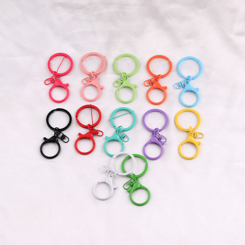 カラー塗装8字平輪三点セットdiy手作りバッグ玩具人形ストラップキーホルダーアクセサリー部品|undefined
