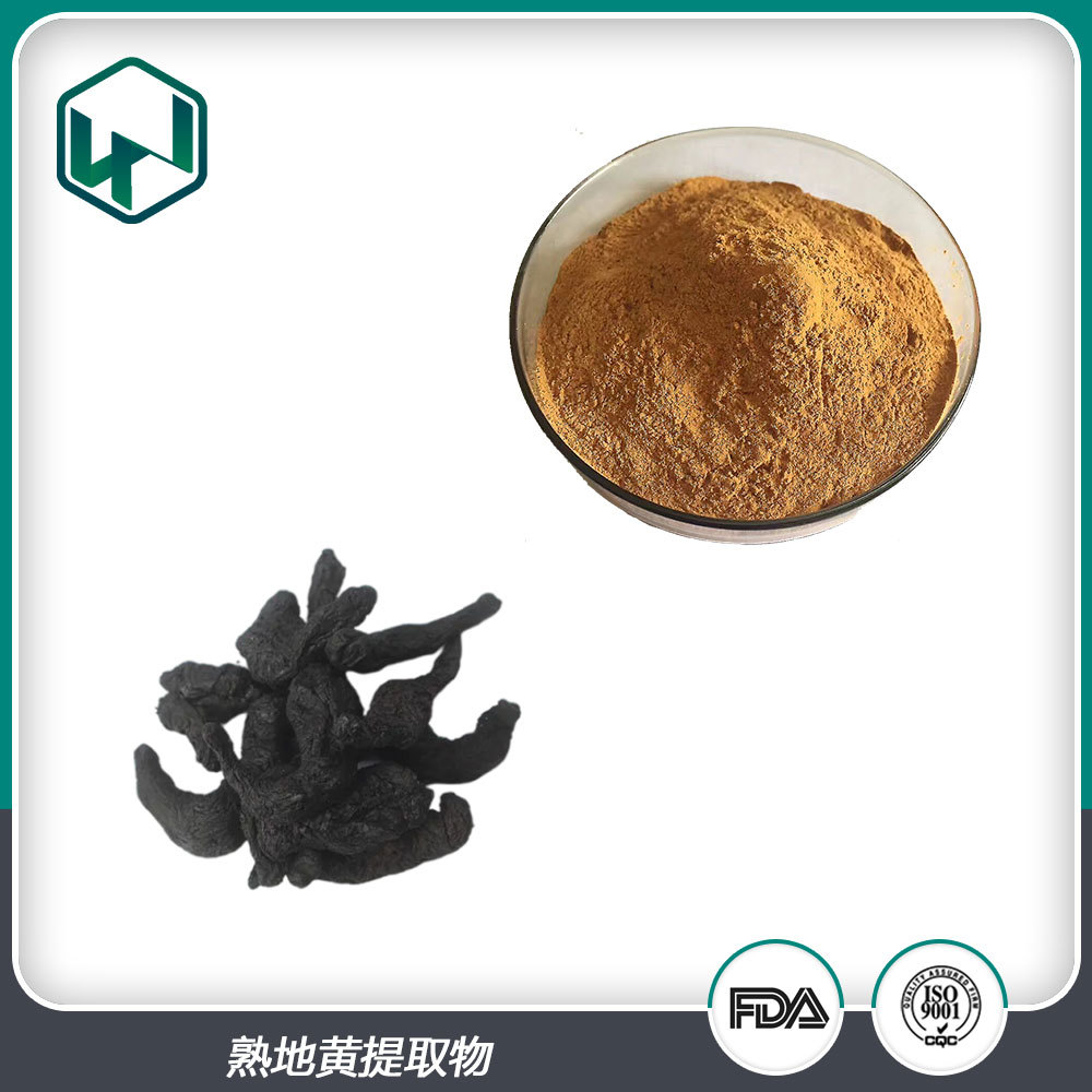 熟地黄提取物 20:1%比例植物提取保健品原料粉 现货包邮量大从优