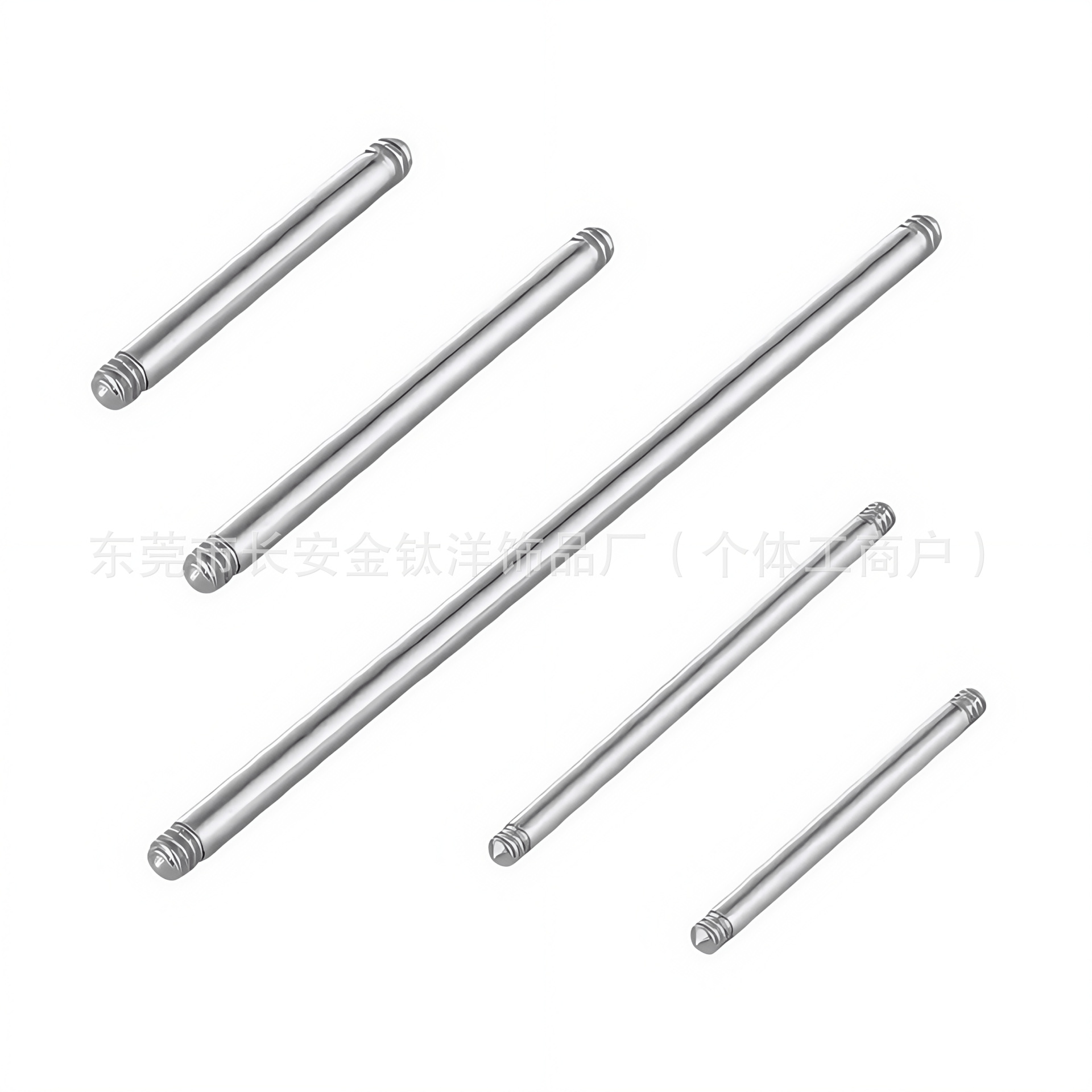F136 Titanium External Thread Tongue Barbell Straight Rod G23 Titanium Alloy Body Piercing Replacement detail image 8