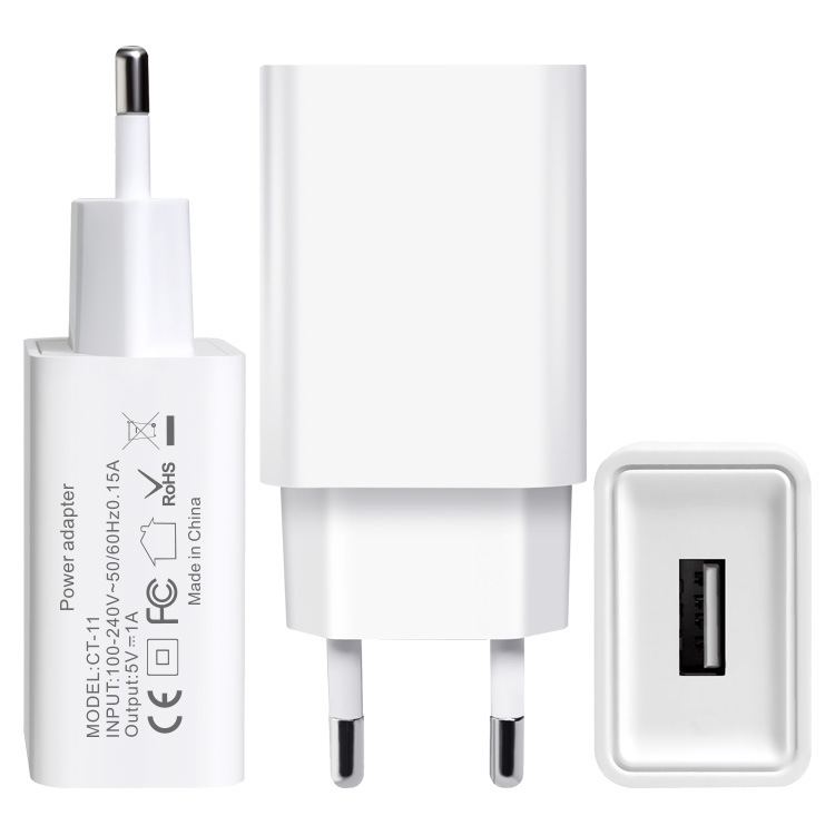 5V2A cabezal de carga de teléfono móvil estándar europeo certificado CE/ROHS cargador estándar europeo adecuado para fuente de alimentación de Android al por mayor