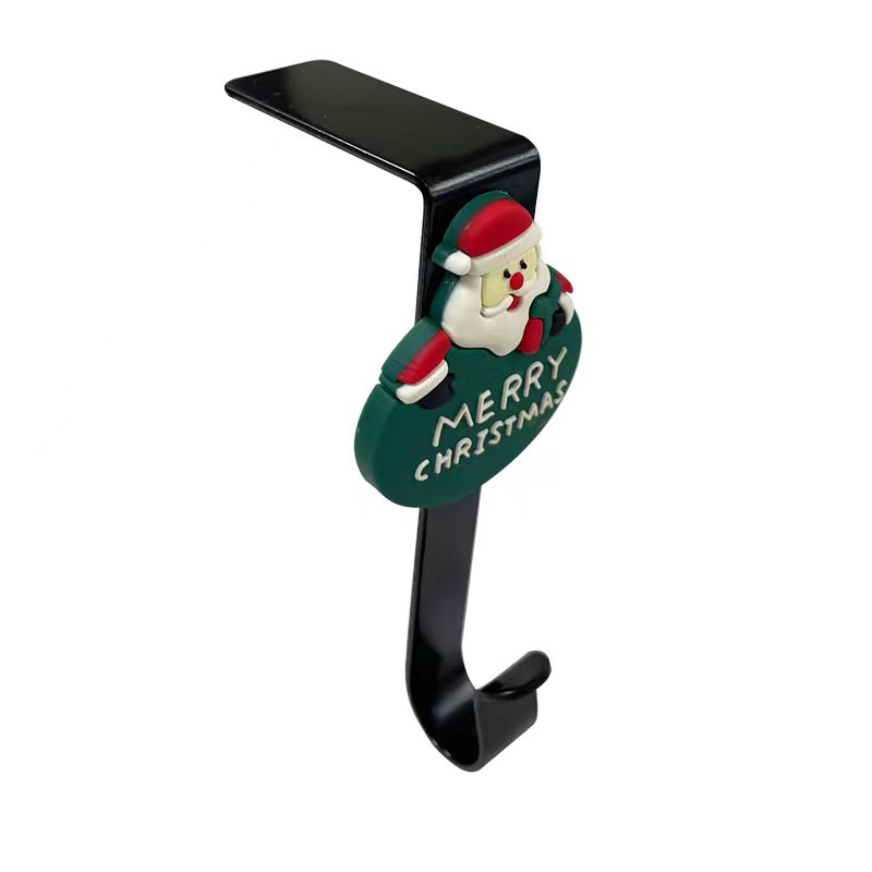 Navidad transfronteriza decoración de ángulo recto gancho medias L gancho muñeca elementos festivos chimenea gancho medias de Navidad al por mayor
