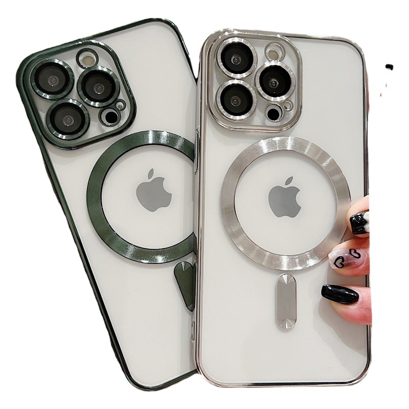 Funda magnética Magsafe para iPhone16, inalámbrica, protectora de lente, patrón CD