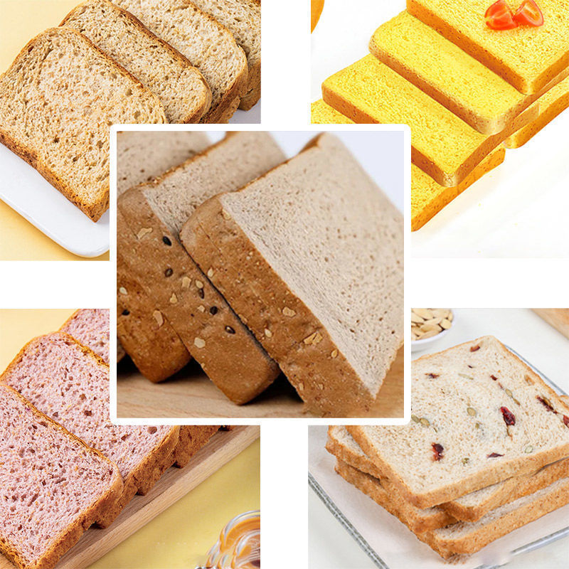 口福全粒粉パン、朝食用ソフトパン、手で細断した食事代替品、無糖、低脂肪スナック、トーストの箱ごと|undefined