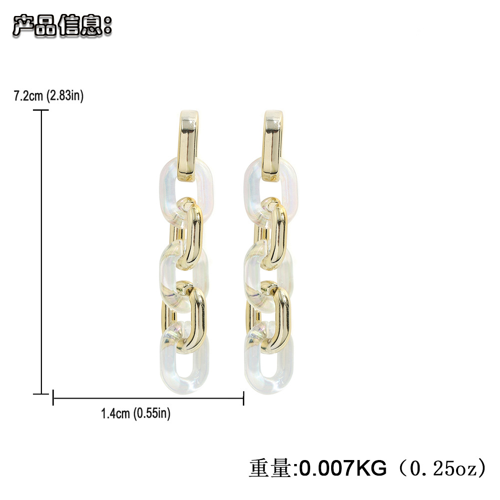 Fashion Acrylic Chain Long Earrings display picture 18