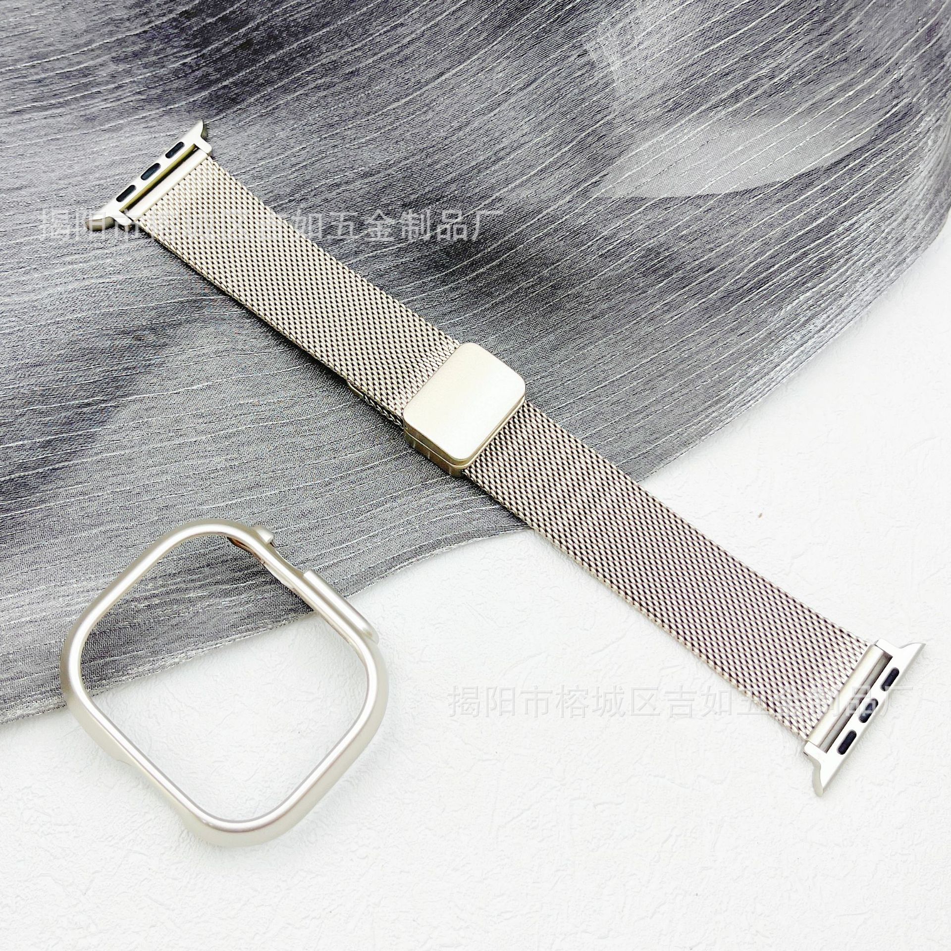 Adecuado para Samsung watch4 Huawei GT4 06 línea Milán hebilla magnética watch8 correa de Apple de acero inoxidable