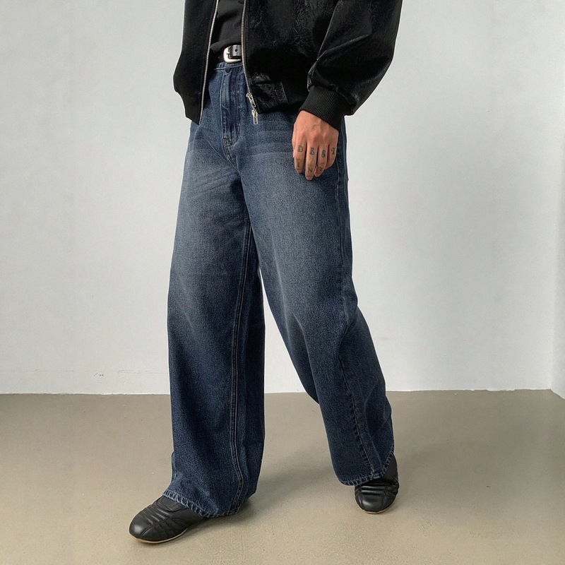 Danboni | Cross-border foreign trade Japanese and Korean men's vintage washed wide-leg jeans, American high street loose-fit jeans