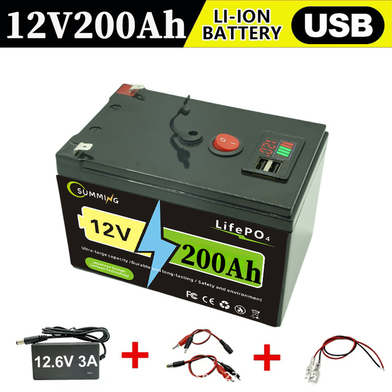 12V200Ah Lithium Ion Lifepo4 Battery, Used for Solar Energy, Fish Finder, Power Wheel High Capacity 12V200Ah Lithium Ion Lifepo4 Battery, Used for Solar Energy, Fish Finder, Power Wheel High Capacity