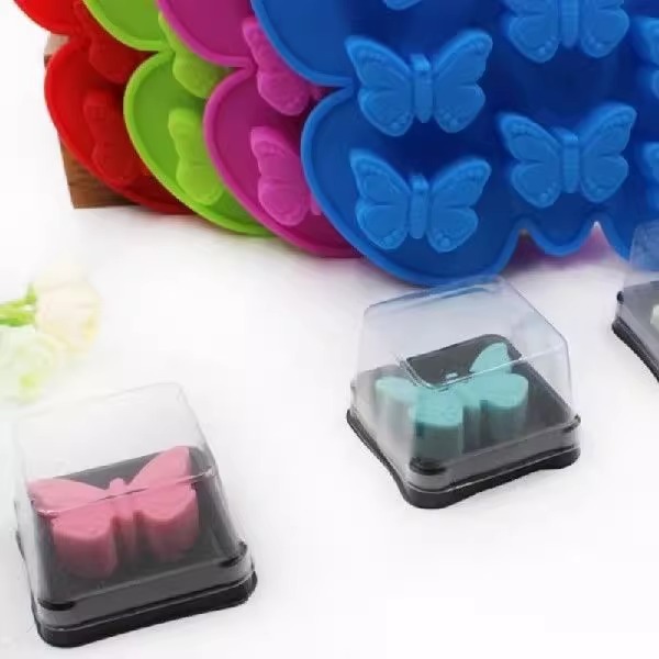 Butterfly Ice Block Mould Household Homemade Drink Edible Press Frozen Ice Block Cartoon Butterfly Shape Soft Silicone Model_voghion.com