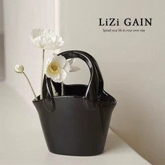 ハンドバッグ、セラミック花瓶、高級装飾品、ニッチな軽い高級感、シンプルなテーブルフラワーアレンジメント、テレビキャビネットの装飾品