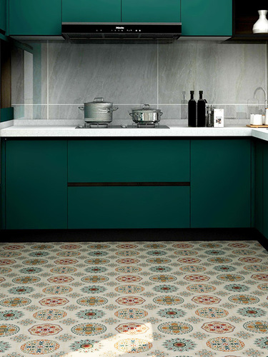 IYR7 Bathroom Self-Adhesive Floor Tiles to Conceal Discoloration, Kitchen Floor Tiles Renovation Transformation Waterproof Wallpaper Durable Tiles