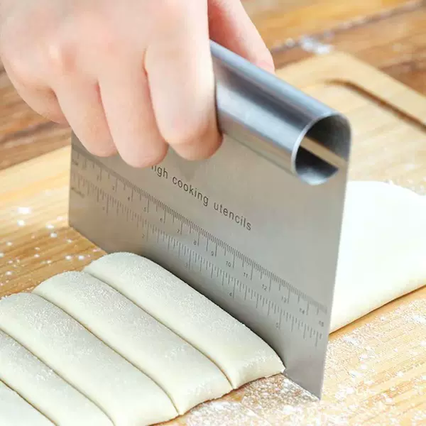 Stainless Steel Dough Cutter, Oil Strip Cutter, Pizza Scraper, Bun and Bread Dough Baking Slicing Tool, Rice Noodle Scraper