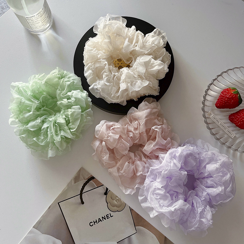 15g Weight Cute Flower Cloth Handmade Hair Tie 1 Piece