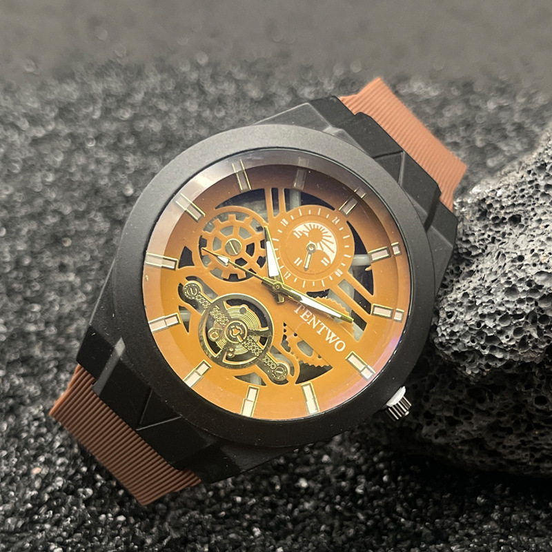 All Seasons Season Casual Solid Color Buckle Quartz Watch Men's Watches