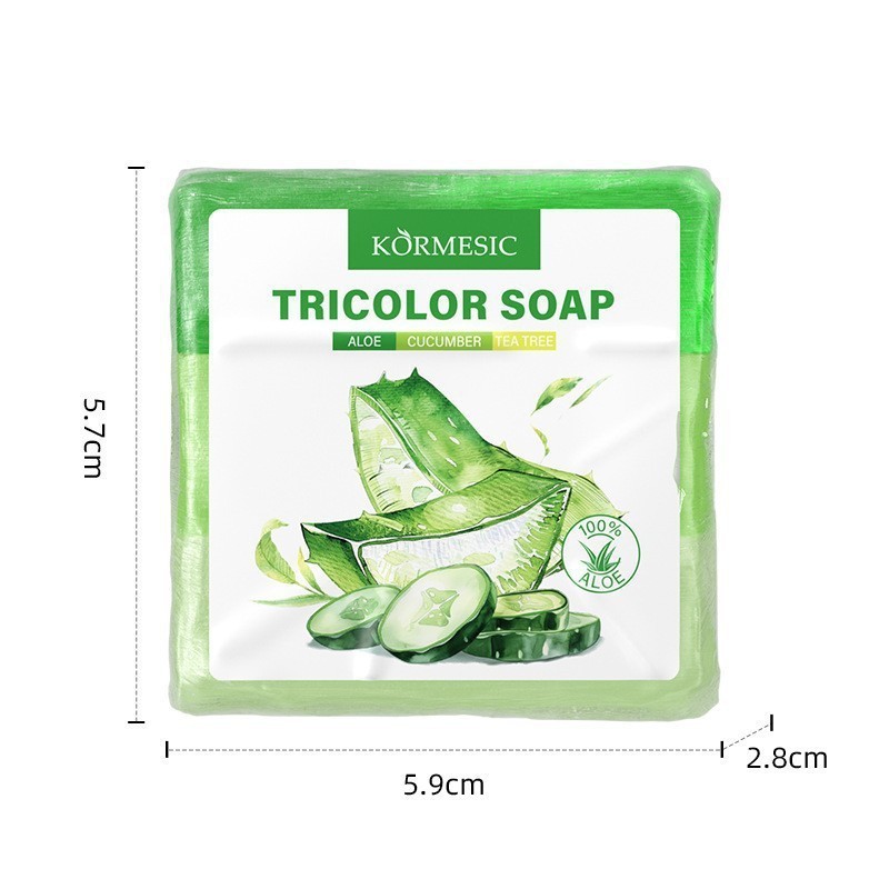 Sapo ng aloe vera three-color soap 120g [cross-border sales, domestic sales proh…