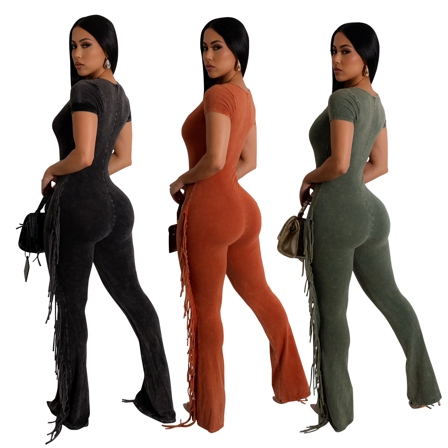 C6981 Aliexpress transfronterizo Amazon estación independiente de moda europea y americana multicolor opcional vestido de manga corta larga