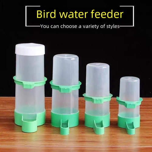 Bird cage with automatic bird waterer, automatic feeding device for parrots, automatic bird food dispenser, bird food box with refilling device