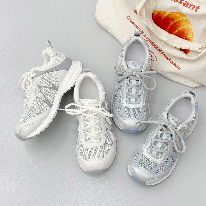 Летние ретро повседневные модные кроссовки женские 2025 новый открытый спорт альпинизм дышащая сетка кроссовки