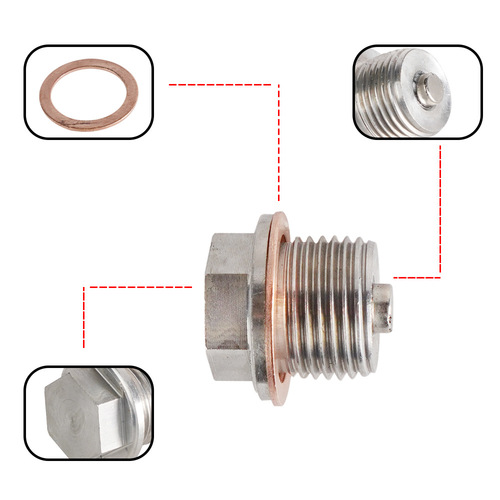 Factory direct sale stainless steel magnetic oil drain plug oil pan screw magnetic oil drain screw transmission screw