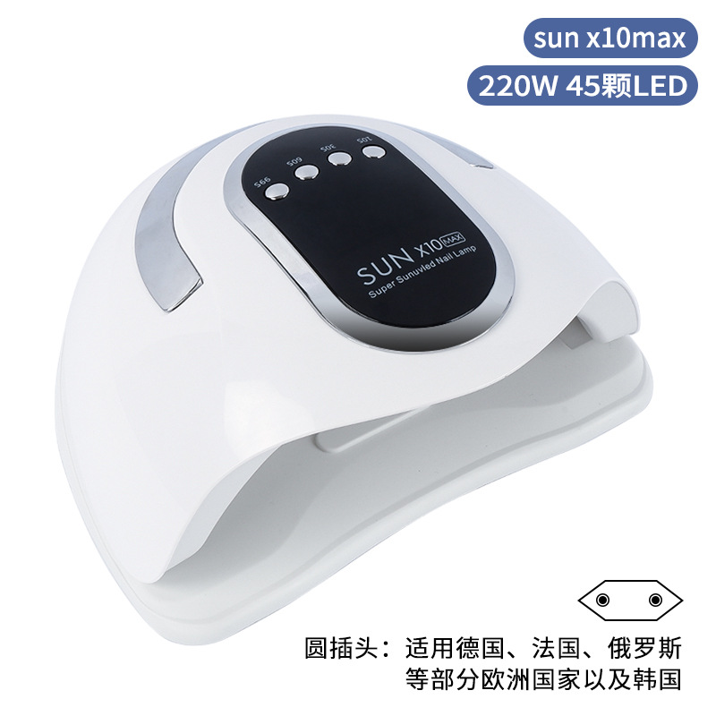 Lámpara de uñas inteligente, de secado rápido, 280W, lámpara para hornear uñas de alta potencia, pegamento de uñas, máquina de uñas, tienda de uñas, lámpara de fototerapia transfronteriza