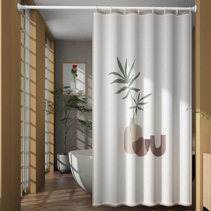 Cortina de ducha poliéster Amazon popular Impresión digital baño húmedo y seco partición impermeable