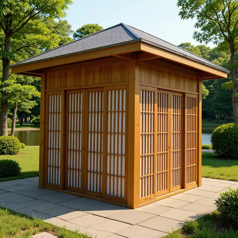 定制实木茶室阳光房户外凉亭可移动别墅庭院木屋民宿休闲新中式