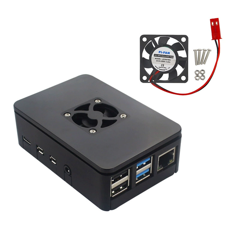 Корпус для Raspberry Pi 4B из ABS с охлаждением, совместим с установкой вентилятора, защитный кожух