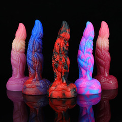 Inflatable animal mixed color liquid silicone foreign trade ultra-realistic simulation male organ fake penis female sex adult product