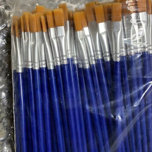Manufacturer wholesale digital oil painting brushes plastic rod brushes single nylon painting brush for carving plaster painting