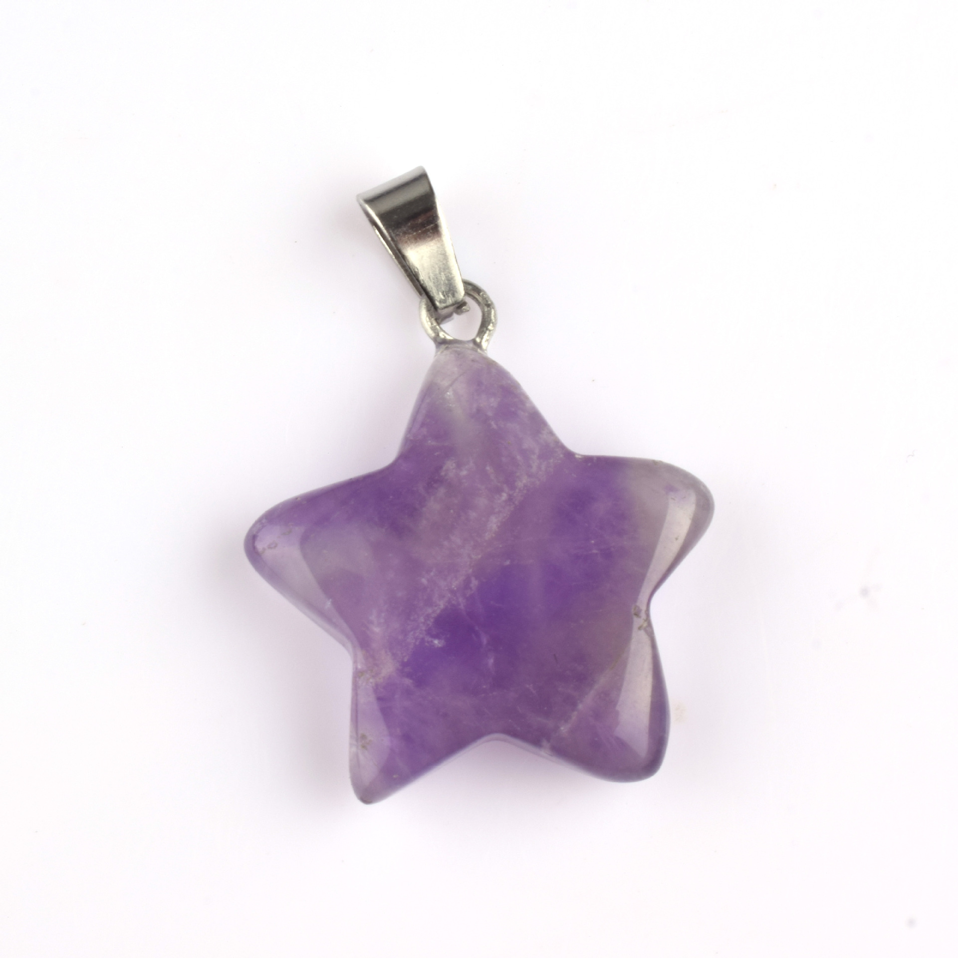 Colgante de piedra de estrella de color natural colgante de amatista de estrella de color pentagramas colgante de estrella de cielo colgante DIY joyas artículos