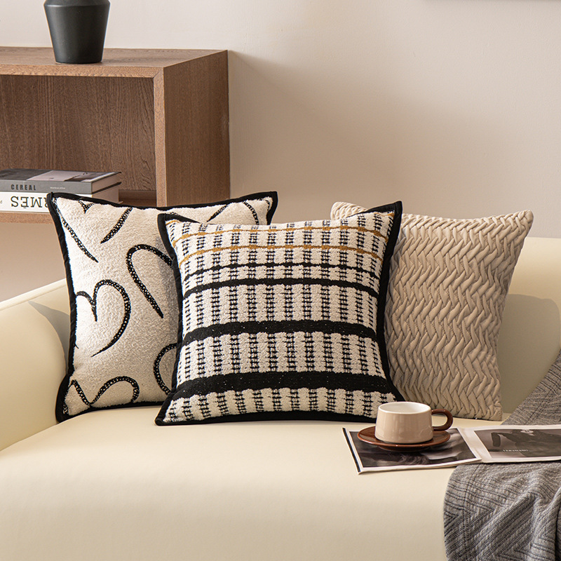 Casual and Versatile Pillow, Accessible Luxury and High-End Pillow, Scandinavian Fabric Bed, Living Room Sofa Pillow Case, Cushion with Core