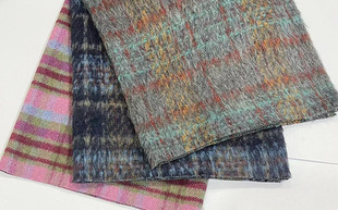 Woolen Woolen Spot Long Hair Large Plaid Coat Clothing/shoes and Hats/luggage Fabric