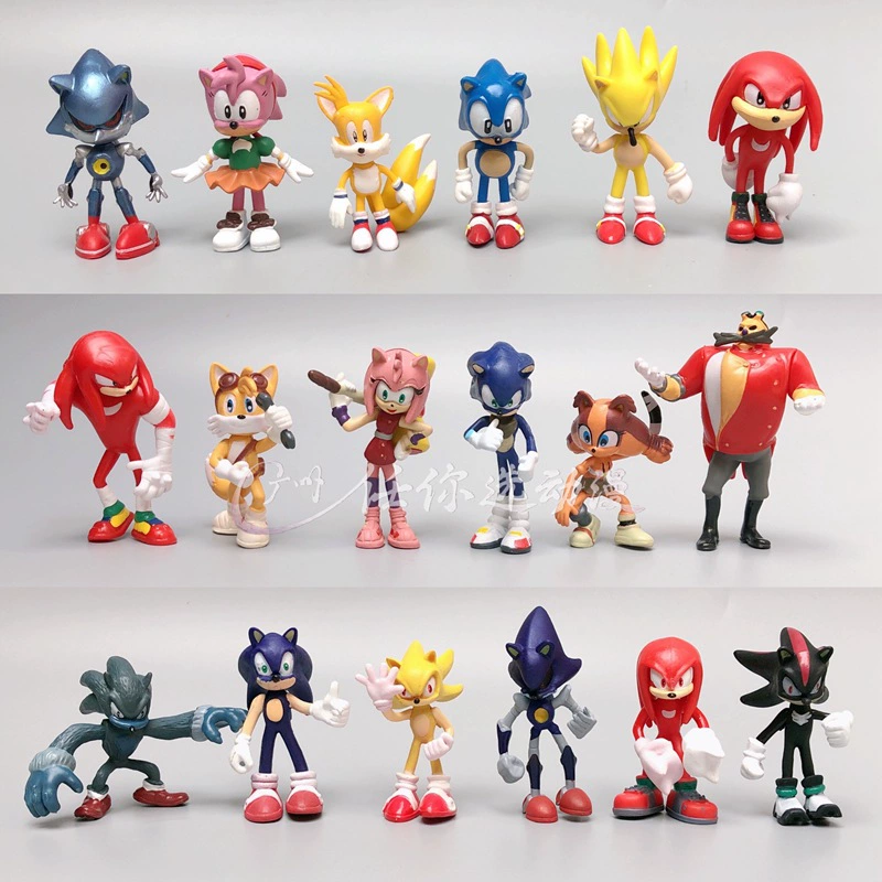 Шесть Sonic Speed Trouins 1 2 3 поколения Ultimate PSP Game Dolls Model Model Dolls