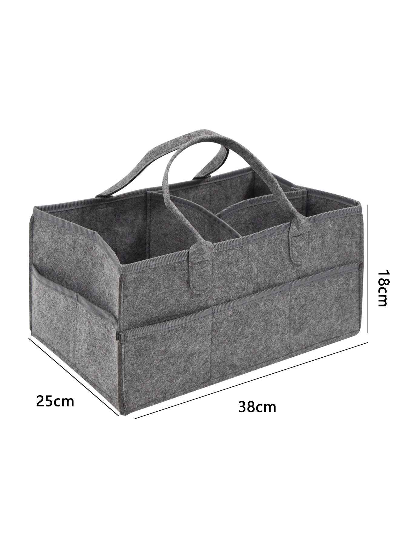 Transfronterizo en stock bolsa de pañales de fieltro grande bolsa de almacenamiento de pañales bolsa de momia bolsa de almacenamiento de pañales portátil