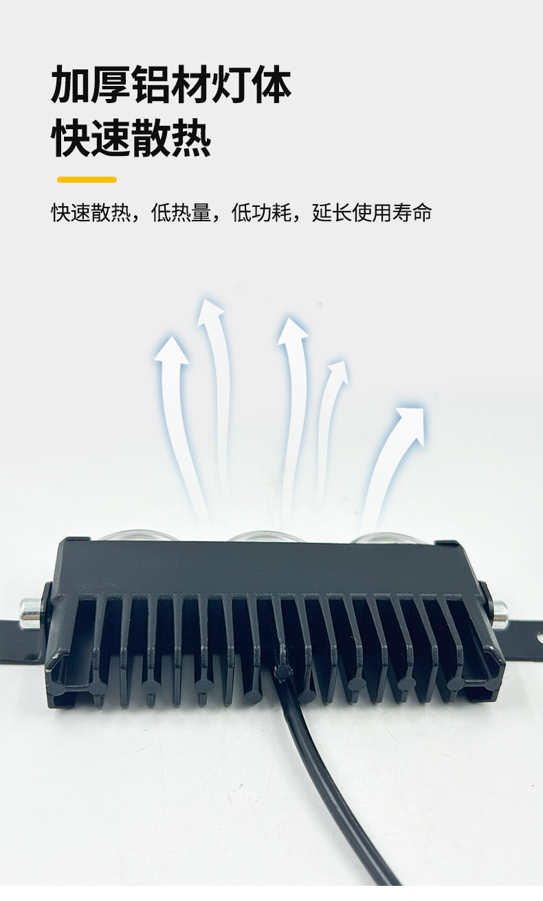 Motorcycle Spotlight Strong Light Paving Middle Net Light Three-Eye Headlight