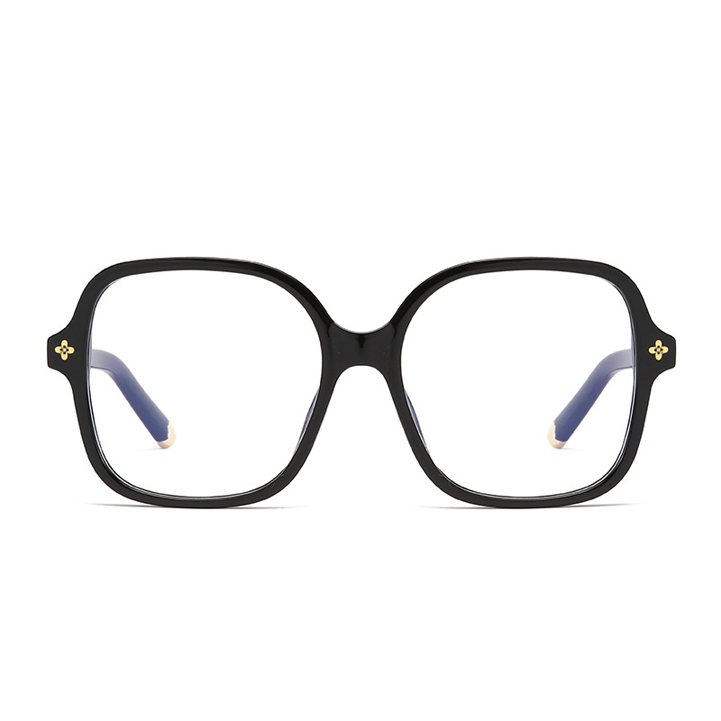 Gafas de montura grande de moda, montura de gafas, sin montura, estudiante de cuello blanco, personalidad, fábrica retro simple, protección ocular al por mayor