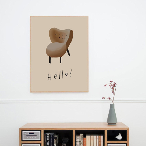 Colorful Craft Retro Letter Art Poster Decorative Painting Abstract Illustration Style Wall Mural Nordic Ins Minimalist Bedroom Hanging Picture