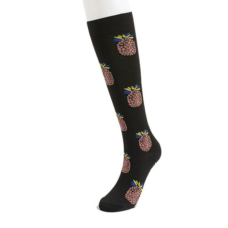 Compression Running Socks, Unisex Jacquard Knee-High Socks, Multiple Patterns, S/M & L/XL