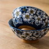 Япония импортированная японская стиль и животная керамическая рисовая чаша благоприятная сказочная карачная слива лягушательная лягушка глазированная родительская миска с высоким содержанием поднятой миски