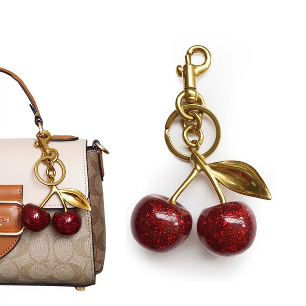 Cherry Keychain Bag Pendant Shoulder Strap Extension Pearl Chain Crossbody Accessory Earphone Bag Chain