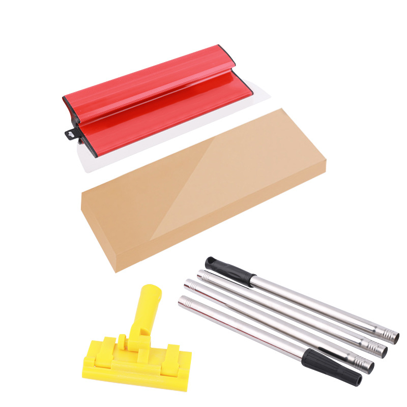 Espadadora de nivelación Herramienta de nivelación de masilla Juego de soporte de raspado blanco portátil con herramienta de raspado de pared Cuchilla de yeso
