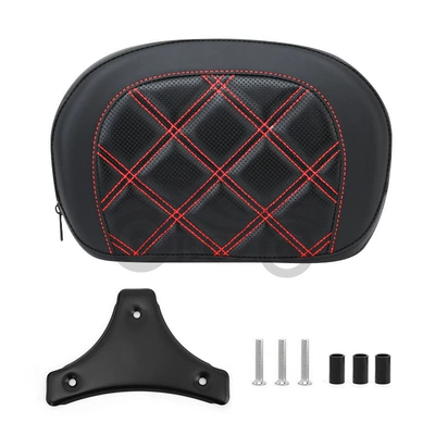 Motorcycle backrest accessories suitable Motorcycle cushion - red-plaid-black-bracket